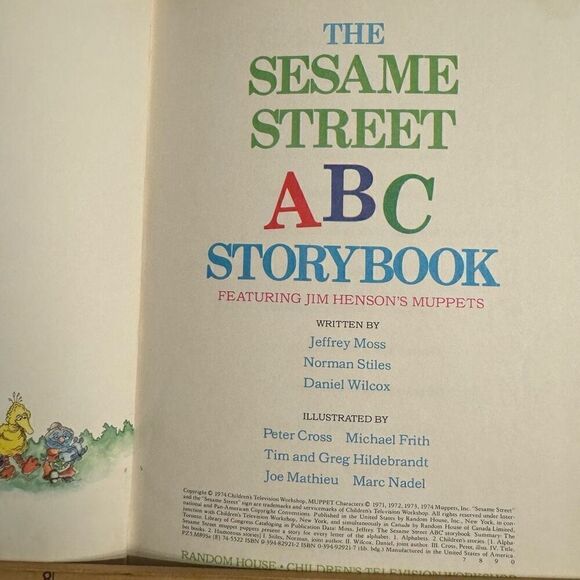 Sesame Street ABC Storybook Hardcover Vintage 1974 Illustrated Children Reading - Picture 9 of 12